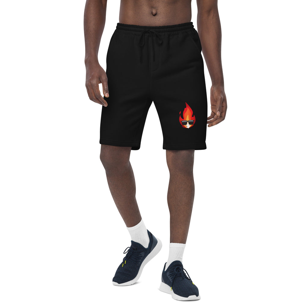 Men's Graphic Novelty Fleece Shorts - Cool Fire