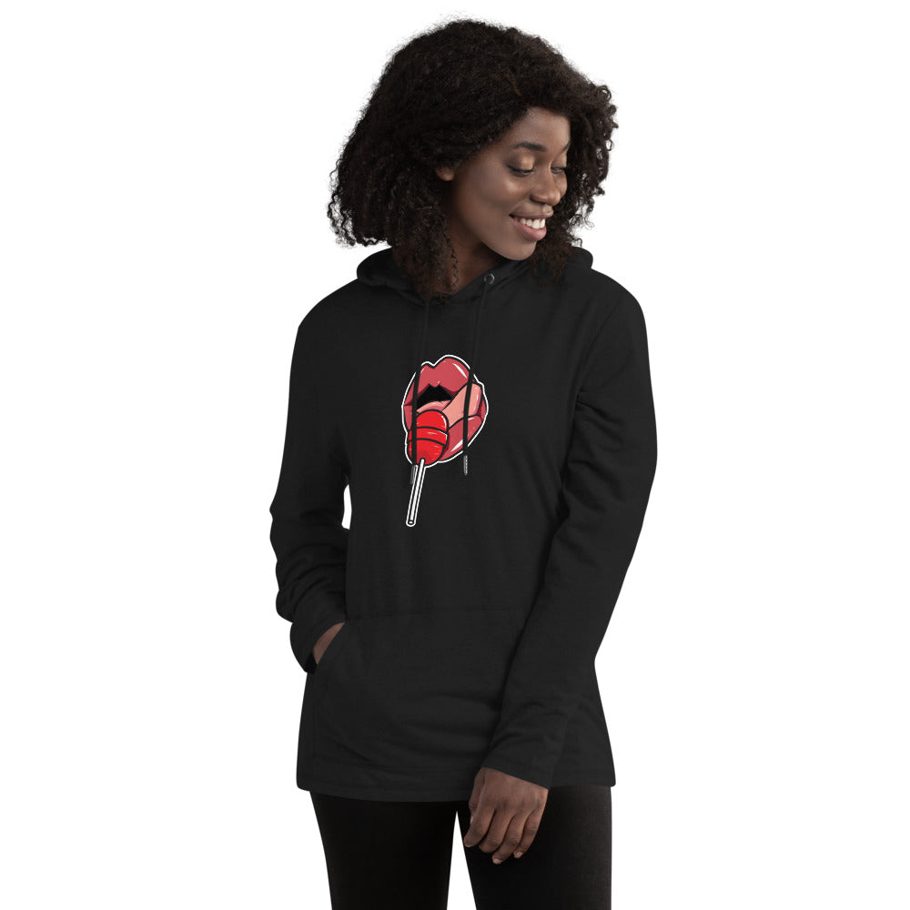 Women's Lightweight Hoodie Long Sleeve Casual Graphic Sweatshirt - LOLLIPOP