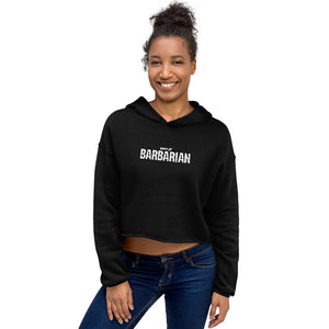 Women's Crop Top Hoodie Long Sleeve Casual Graphic Sweatshirt - BARBARIAN